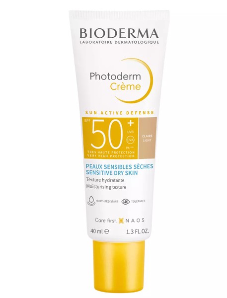 BIODERMA PHOTODERM SUN ACTIVE DEFENSE КРЕМ СОЛНЦЕЗАЩИТНЫЙ ТОНАЛЬНЫЙ SPF 50+ СВЕТЛЫЙ КОСМЕТИЧЕСКИЙ КРЕМ  40 МЛ №1