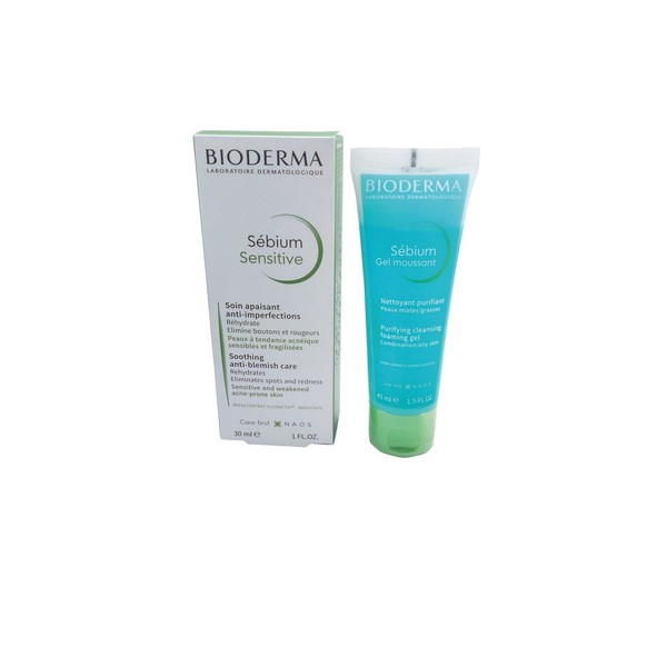 BIODERMA SEBIUM НАБОР (SENSITIVE КРЕМ 30 МЛ+ГЕЛЬ-МУСС ОЧИЩ 45 МЛ) КОСМЕТИЧЕСКИЙ НАБОР    №1