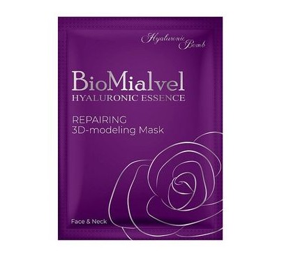 BIOMIALVEL ESSENCE REPAIRING 3D-MODELING MASK ВОССТАНАВЛИВАЮЩАЯ МАСКА ДЛЯ ЛИЦА И ШЕИ С ГИАЛУРОНОВОЙ КИСЛОТОЙ МАСКА ДЛЯ ЛИЦА    №1