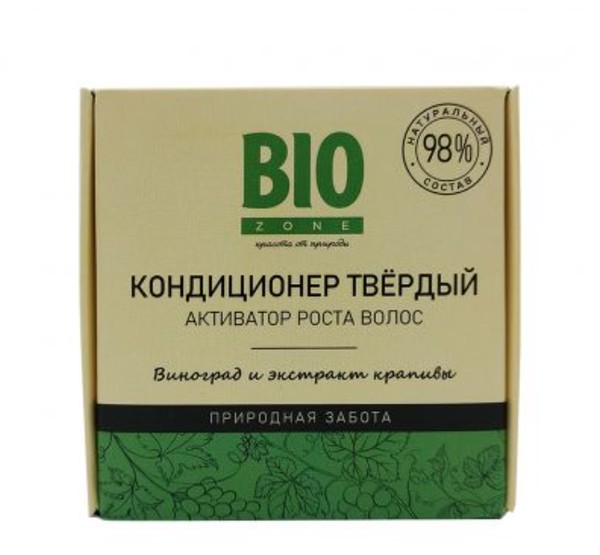 BIOZONE/БИОЗОН КОНДИЦИОНЕР ТВЕРДЫЙ АКТИВАТОР РОСТА ВОЛОС ВИНОГРАД И ЭКСТРАКТ КРАПИВЫ БАЛЬЗАМ ДЛЯ ВОЛОС  50 Г №1