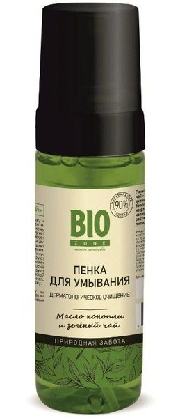 BIOZONE/БИОЗОН ПЕНКА Д/УМЫВАНИЯ МАСЛО КОНОПЛИ/ЗЕЛЕНЫЙ ЧАЙ ПЕНКА ДЛЯ УМЫВАНИЯ  150 МЛ №1