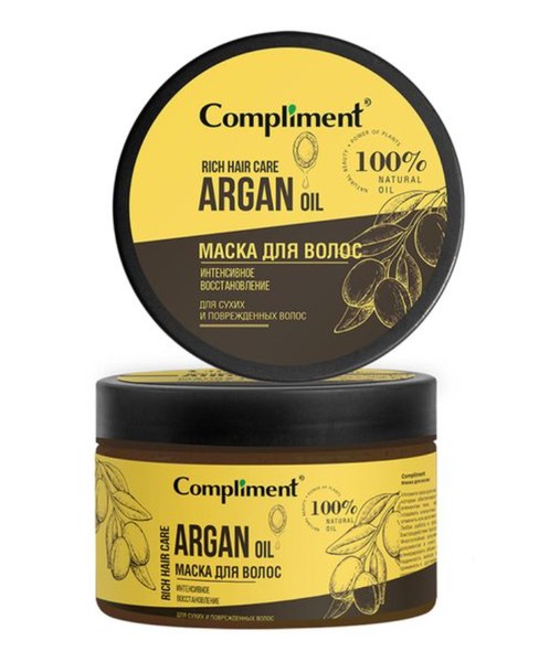 COMPLIMENT ARGAN OIL МАСКА Д/ВОЛОС ИНТЕНСИВНОЕ ВОССТАНОВЛЕНИЕ МАСКА ДЛЯ ВОЛОС 400 МЛ №1