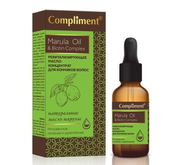 COMPLIMENT MARULA OIL&BIOTIN COMPLEX МАСЛО-КОНЦЕНТРАТ РЕВИТАЛИЗИРУЮЩЕЕ ДЛЯ КОНЧИКОВ ВОЛОС МАСЛО ДЛЯ ВОЛОС 25 МЛ №1