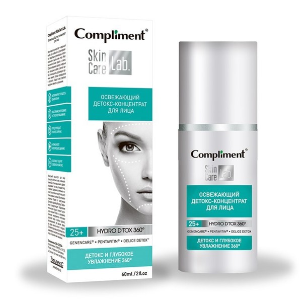 COMPLIMENT SKIN CARE LAB ДЕТОКС-КОНЦЕНТРАТ Д/ЛИЦА ОСВЕЖАЮЩИЙ КОСМЕТИЧЕСКИЙ КОНЦЕНТРАТ 60 МЛ №1