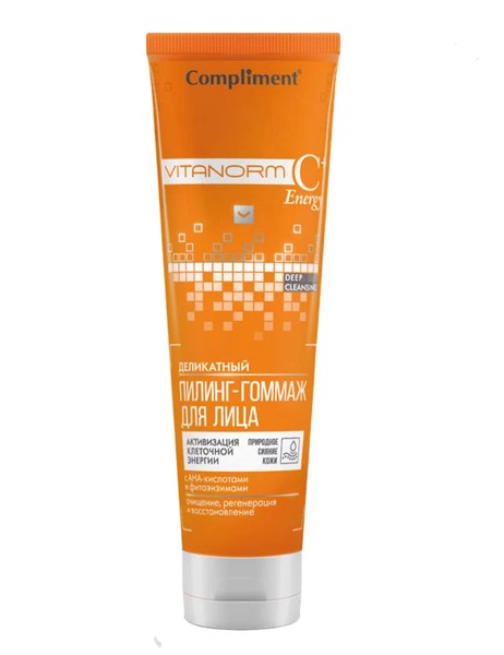 COMPLIMENT VITANORM C+ENERGY ПИЛИНГ-ГОММАЖ Д/ЛИЦА ДЕЛИКАТ ПИЛИНГ ДЛЯ ЛИЦА 80 МЛ №1