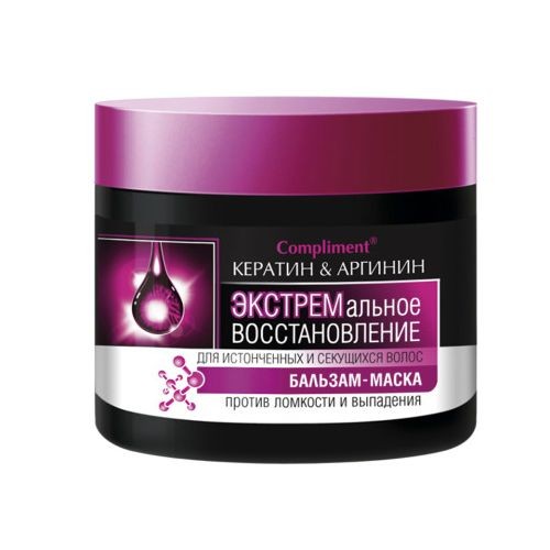 COMPLIMENT KERATIN&ARGININE БАЛЬЗАМ-МАСКА Д/ВОЛОС ЭКСТРЕМ ВОССТАН БАЛЬЗАМ-МАСКА ДЛЯ ВОЛОС 300 МЛ №1