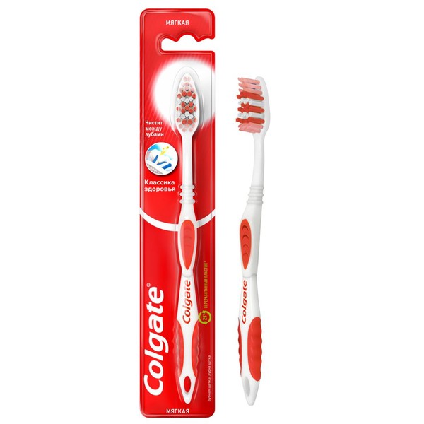COLGATE ЗУБН ЩЕТКА КЛАССИКА ЗДОРОВЬЯ МЯГКАЯ ЗУБНАЯ ЩЕТКА   №1