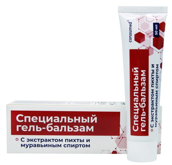 CONSUMED ГЕЛЬ-БАЛЬЗАМ Д/ТЕЛА ЭКСТРАКТ ПИХТЫ/МУРАВЬИНЫЙ СПИРТ КОСМЕТИЧЕСКИЙ ГЕЛЬ 50 МЛ №1