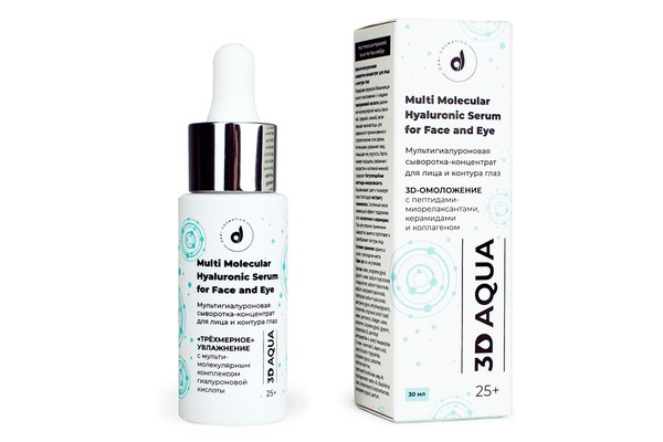 DARI COSMETICS 3D AQUA СЫВОРОТКА-КОНЦЕНТРАТ Д/ЛИЦА/КОНТУРА ГЛАЗ МУЛЬТИГИАЛУРОНОВАЯ КОСМЕТИЧЕСКАЯ СЫВОРОТКА  30 МЛ №1