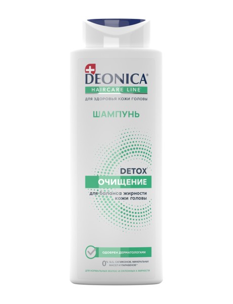 DEONICA DETOX ШАМПУНЬ Д/НОРМАЛЬН/СКЛОННЫХ К ЖИРНОСТИ ВОЛОС ОЧИЩЕНИЕ ШАМПУНЬ ДЛЯ ЖИРНЫХ ВОЛОС 380 МЛ №1
