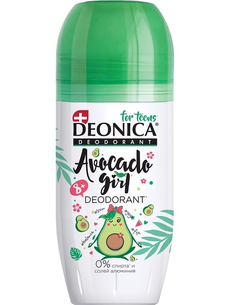 DEONICA FOR TEENS AVOCADO GIRL АНТИПЕРСПИРАНТ ШАРИКОВЫЙ ДЕЗОДОРАНТ ШАРИКОВЫЙ 50 МЛ №1