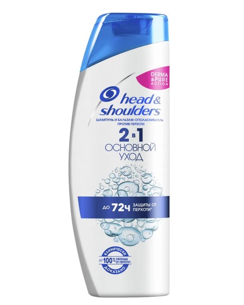 HEAD&SHOULDERS ШАМПУНЬ П/ПЕРХОТИ ОСНОВНОЙ УХОД ШАМПУНЬ ПРОТИВ ПЕРХОТИ 400 МЛ №1