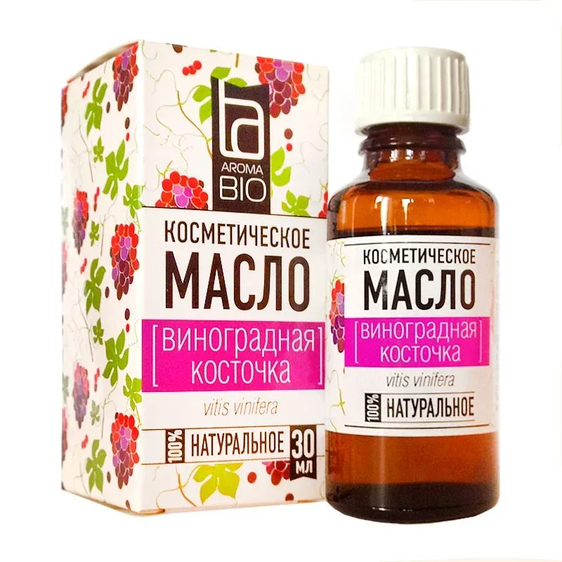AROMABIO МАСЛО КОСМЕТИЧЕСКОЕ ВИНОГРАДНАЯ КОСТОЧКА КОСМЕТИЧЕСКОЕ МАСЛО 30 МЛ №1