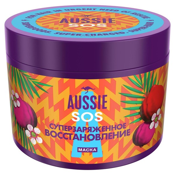 AUSSIE (ОССИ) SOS МАСКА Д/ВОЛОС СУПЕРЗАРЯЖЕННОЕ ВОССТАНОВЛЕНИЕ МАСКА ДЛЯ ВОЛОС 450 МЛ №1