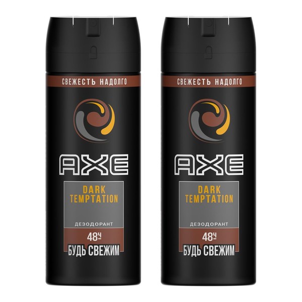 AXE ДЕЗОДОРАНТ АЭРОЗОЛЬ DARK TEMPTATION ТЕМНЫЙ ШОКОЛАД 48Ч ДЕЗОДОРАНТ 150 МЛ №1