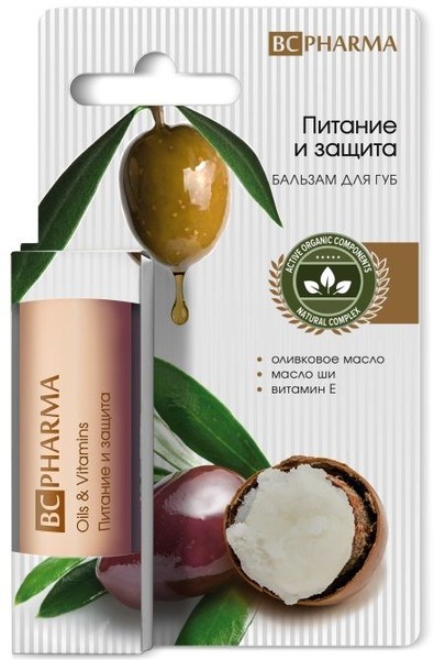BC PHARMA БАЛЬЗАМ Д/ГУБ ПИТАНИЕ И ЗАЩИТА БАЛЬЗАМ ДЛЯ ГУБ 4,1 Г №1