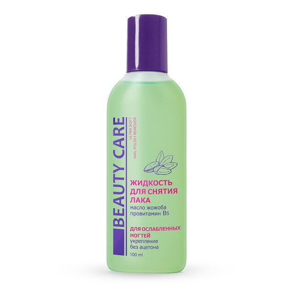 BEAUTY CARE ЖИДКОСТЬ Д/СНЯТИЯ ЛАКА УКРЕПЛЯЮЩАЯ С МАСЛОМ ЖОЖОБА КОСМЕТИЧЕСКАЯ ЖИДКОСТЬ 100 МЛ №1