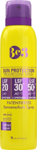 BE3 СОЛНЦЕЗАЩИТНЫЙ СПРЕЙ С ПРОГРЕССИРУЮЩИМ SPF 20/30/50  СПРЕЙ ДЛЯ ТЕЛА  100 МЛ №1