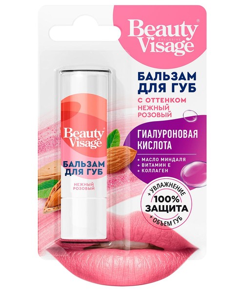 BEAUTY VISAGE БАЛЬЗАМ Д/ГУБ С ОТТЕНКОМ НЕЖНЫЙ РОЗОВЫЙ БАЛЬЗАМ ДЛЯ ГУБ 3,6 Г №1