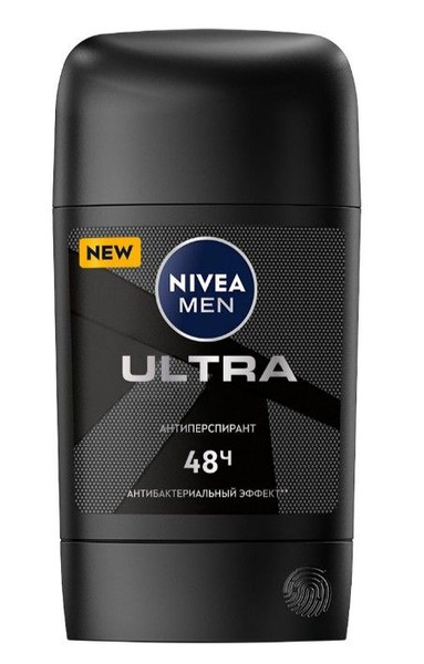 NIVEA MEN ULTRA ДЕЗОДОРАНТ-АНТИПЕРСПИРАНТ СТИК 48Ч ДЕЗОДОРАНТ-СТИК 50 МЛ №1