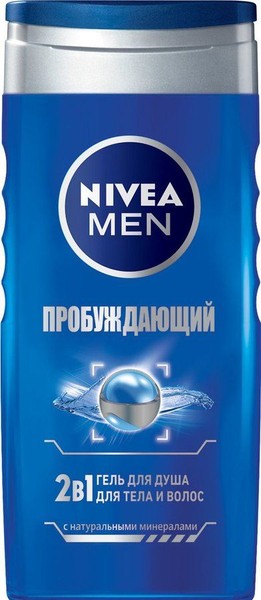 NIVEA MEN ПРОБУЖДАЮЩИЙ ГЕЛЬ Д/ДУША ГЕЛЬ ДЛЯ ДУША 250 МЛ №1