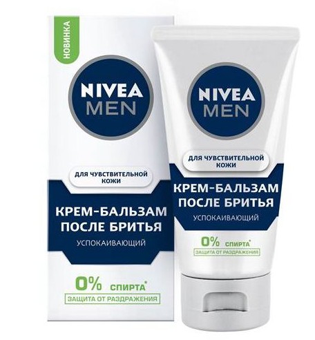 NIVEA MEN КРЕМ-БАЛЬЗАМ П/БРИТЬЯ УСПОКАИВАЮЩИЙ Д/ЧУВСТВИТЕЛЬНОЙ КОЖИ БАЛЬЗАМ ПОСЛЕ БРИТЬЯ 75 МЛ №1