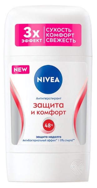 NIVEA ДЕЗОДОРАНТ-АНТИПЕРСПИРАНТ СТИК ЗАЩИТА И КОМФОРТ ДЕЗОДОРАНТ-СТИК 50 МЛ №1