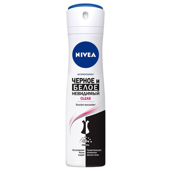 NIVEA ДЕЗОДОРАНТ НЕВИДИМАЯ ЗАЩИТА ДЛЯ ЧЕРНОГО И БЕЛОГО ДЕЗОДОРАНТ 150 МЛ №1