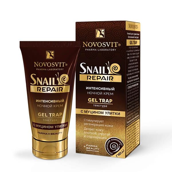 NOVOSVIT SNAIL REPAIR КРЕМ Д/ЛИЦА НОЧНОЙ ИНТЕНСИВ С МУЦИНОМ УЛИТКИ КРЕМ НОЧНОЙ 50 МЛ №1