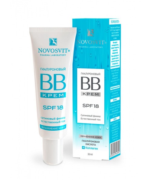 NOVOSVIT BB КРЕМ Д/ЛИЦА ГИАЛУРОНОВЫЙ SPF18 КРЕМ ДЛЯ ЛИЦА 30 МЛ №1