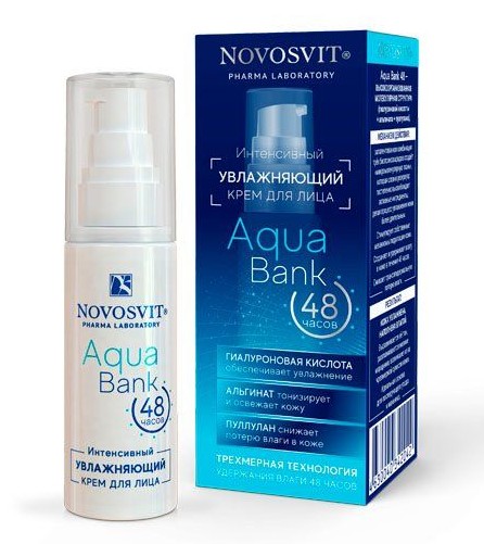 NOVOSVIT AQUA BANK КРЕМ Д/ЛИЦА ИНТЕНСИВНЫЙ УВЛАЖНЯЮЩИЙ КОСМЕТИЧЕСКИЙ КРЕМ 50 МЛ №1
