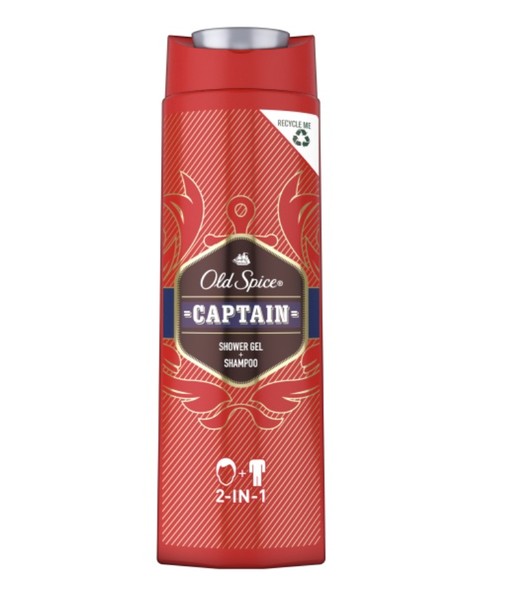 OLD SPICE ГЕЛЬ Д/ДУША+ШАМПУНЬ 2В1 CAPTAIN ШАМПУНЬ 2 В 1 400 МЛ №1