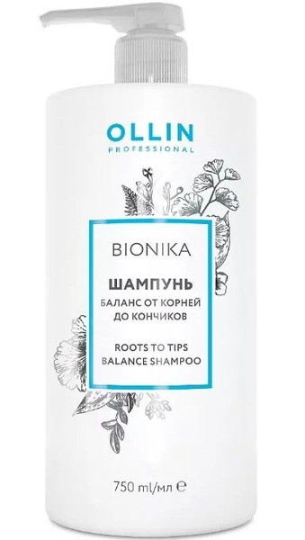 OLLIN BIONIKA ШАМПУНЬ Д/ВОЛОС БАЛАНС ОТ КОРНЕЙ ДО КОНЧИКОВ  ШАМПУНЬ ДЛЯ ВОЛОС 750 МЛ №1