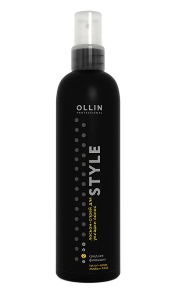 OLLIN STYLE ЛОСЬОН-СПРЕЙ ДЛЯ УКЛАДКИ ВОЛОС СРЕДНЕЙ ФИКСАЦИИ КОСМЕТИЧЕСКИЙ СПРЕЙ 250 МЛ №1