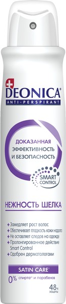 DEONICA АНТИПЕРСПИРАНТ НЕЖНОСТЬ ШЕЛКА ДЕЗОДОРАНТ 200 МЛ №1