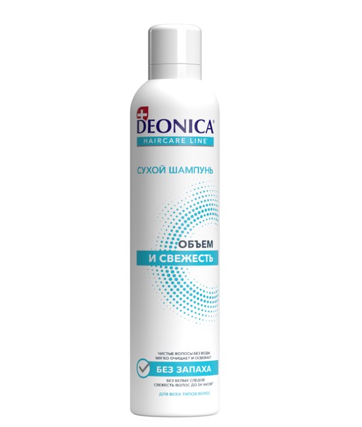 DEONICA FOR WOMEN СУХОЙ ШАМПУНЬ ОБЪЕМ И СВЕЖЕСТЬ БЕЗ БЕЛОГО НАЛЕТА ШАМПУНЬ ДЛЯ ВОЛОС 250 МЛ №1