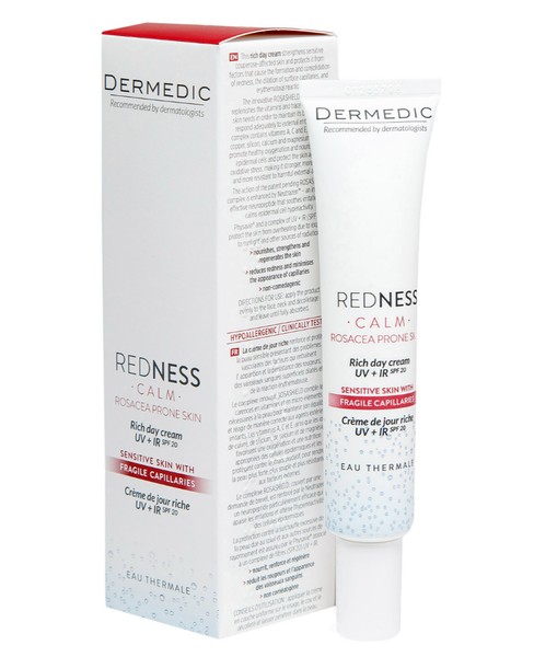 DERMEDIC REDNESS КРЕМ Д/ЛИЦА ДНЕВНОЙ ПИТАТЕЛЬНЫЙ UV+IR SPF 20 Д/ЧУВСТВИТ КОЖИ С КУПЕРОЗОМ КРЕМ ДЛЯ ЛИЦА 40 МЛ №1