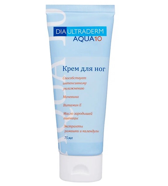 DIAULTRADERM AQUA 10 КРЕМ Д/НОГ ИНТЕНСИВНО УВЛАЖНЯЮЩИЙ КРЕМ ДЛЯ НОГ 75 МЛ №1
