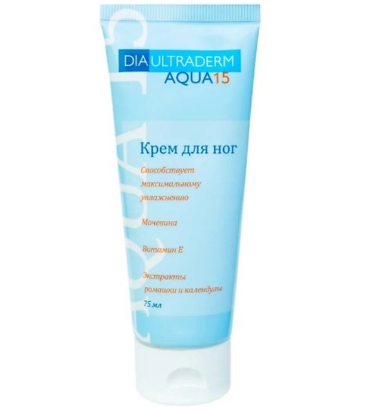 DIAULTRADERM AQUA 15 КРЕМ Д/НОГ УВЛАЖНЯЮЩИЙ КРЕМ ДЛЯ НОГ 75 МЛ №1