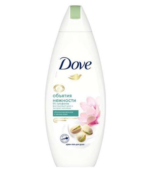 DOVE КРЕМ-ГЕЛЬ ДЛЯ ДУША ОБЪЯТИЯ НЕЖНОСТИ С ФИСТАШКОВЫМ КРЕМОМ И АРОМАТОМ МАГНОЛИИ КОСМЕТИЧЕСКИЙ КРЕМ 250 МЛ №1