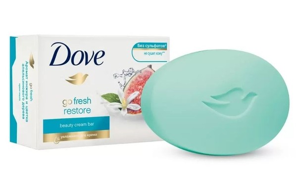 DOVE КРЕМ-МЫЛО ИНЖИР И ЛЕПЕСТКИ АПЕЛЬСИНА КОСМЕТИЧЕСКОЕ МЫЛО 135 Г №1