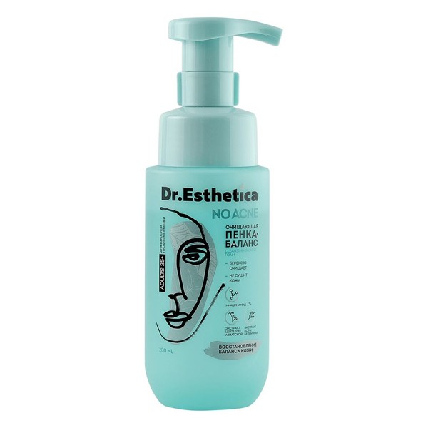 DR ESTHETICA NO ACNE ПЕНКА-БАЛАНС ОЧИЩАЮЩАЯ ПЕНКА ДЛЯ УМЫВАНИЯ 200 МЛ №1