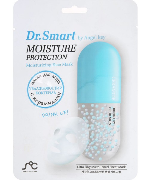 DR.SMART MOISTURE PROTECTION МАСКА ТКАНЕВАЯ ДЛЯ ЛИЦА УВЛАЖНЯЮЩАЯ С КЕРАМИДАМИ МАСКА ТКАНЕВАЯ 25 МЛ №1