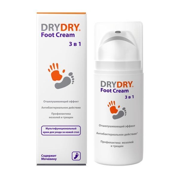DRY DRY FOOT КРЕМ 3В1 Д/НОГ МУЛЬТИФУНКЦИОНАЛЬНЫЙ КОСМЕТИЧЕСКИЙ КРЕМ 100 МЛ №1