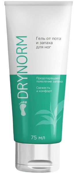 DRYNORM ГЕЛЬ Д/НОГ ОТ ПОТА И ЗАПАХА ГЕЛЬ ДЛЯ НОГ 75 МЛ №1