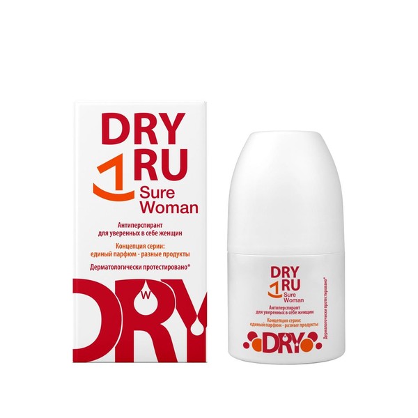 DRY RU SURE WOMAN АНТИПЕРСПИРАНТ Д/УВЕРЕННЫХ В СЕБЕ ЖЕНЩИН ДЕЗОДОРАНТ ШАРИКОВЫЙ 50 МЛ №1
