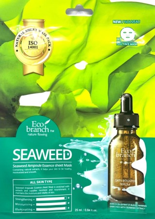 ECO BRANCH МАСКА АМПУЛЬНАЯ ТКАНЕВАЯ Д/ЛИЦА МОРСКИЕ ВОДОРОСЛИ МАСКА ТКАНЕВАЯ 25 МЛ №1