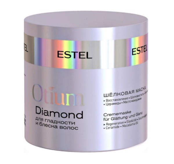 ESTEL PROFESSIONAL OTIUM DIAMOND МАСКА ДЛЯ ВОЛОС ШЕЛКОВАЯ ДЛЯ ГЛАДКОСТИ И БЛЕСКА МАСКА ДЛЯ ВОЛОС 300 МЛ №1
