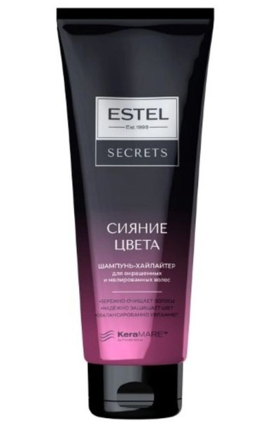 ESTEL SECRETS ШАМПУНЬ-ХАЙЛАЙТЕР Д/ОКРАШЕННЫХ И МЕЛИРОВАННЫХ ВОЛОС СИЯНИЕ ЦВЕТА ШАМПУНЬ ДЛЯ ВОЛОС 250 МЛ №1