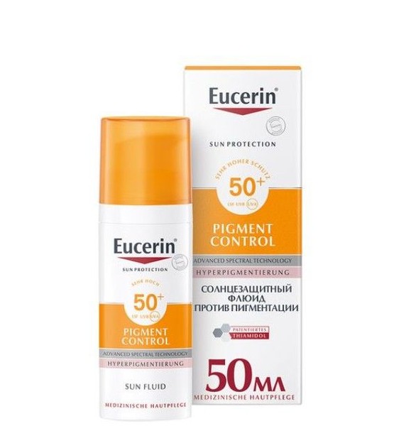 EUCERIN PIGMENT CONTROL ФЛЮИД СОЛНЦЕЗАЩИТНЫЙ ПРОТИВ ПИГМЕНТАЦИИ SPF 50+ КОСМЕТИЧЕСКИЙ ФЛЮИД  50 МЛ №1